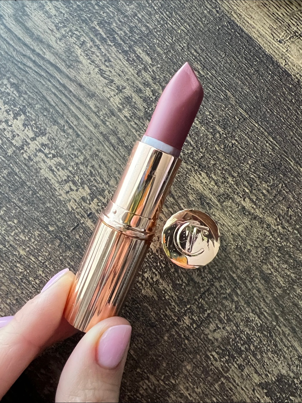 Charlotte Tilbury Matte Lipstick — Muted Mauve Pink, Bond girl color